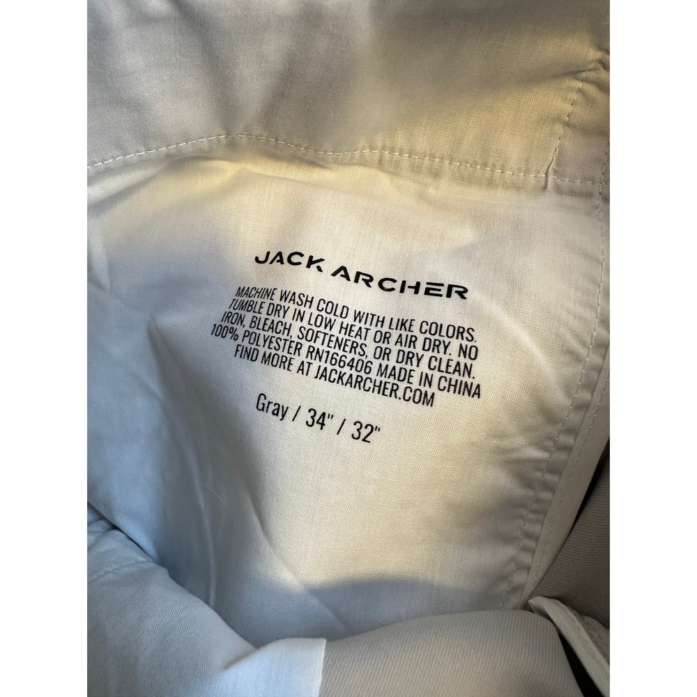 Jack Archer Jetsetter Tech Pants 34 x 32 Gray Golf Travel Performance Stretch - Picture 6 of 11